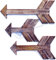 Nagina International Rustikale Holzpfeile 3er-Set Holzpfeile Pfeil Dekor Pfeil Wanddeko Rustikale Wohnaccessoires Pfeil Schild Moderne Holzpfeile