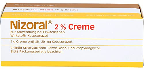 Nizoral 2 % Creme: Pilztötendes Arzneimittel zur Behandlung von Pilzerkrankungen, die durch Dermatophyten, Mikrosporien und Hefen verursacht werden. Wirkstoff Ketoconazol (2 %), 15 g