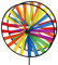 CIM Girouette Magic Twin Wheel 45 cm-résiste aux UV et aux intempéries : 2xØ45cm, Hauteur 112 cm-avec Tige en Fibre de Verre