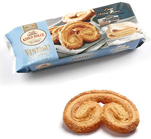 BISCOTTI DI PASTA SFOGLIA VENTAGLI ASOLO DOLCE 80 GR SFOGLINI SNACK DESSERT