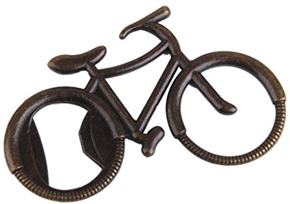 Ouvre-bouteille Décapsuleur Forme de Vélo Cadeau Décoration Couleur de Bronze