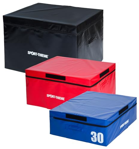 Sport-Thieme Plyo Box Soft | Weiche Sprungbox mit Anti-Rutsch Unterlage, Kombinierbar Dank Klettverschlüssen | In DREI Größen u. Farben erhältlich | Aus PVC, Eva-Schaumstoff | Markenqualität