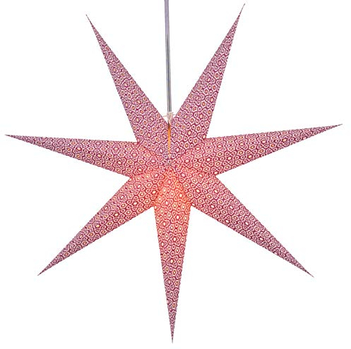 GURU SHOP Faltbarer Advents Leucht Papierstern, Weihnachtsstern 80 cm - Simena