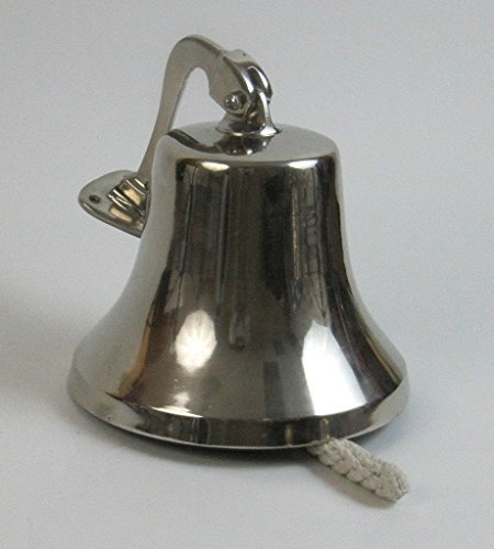 Campana náutica de aluminio sólido cromado de 8 pulgadas para decoración de pared
