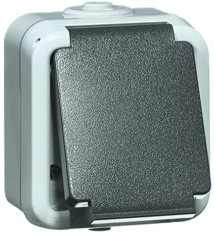 Steckdose SCHUKO grau