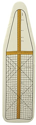 Household Essentials Deluxe Ironing Board Replacement Pad and Cover, Sewing Guide Pattern, Cream, Cotton