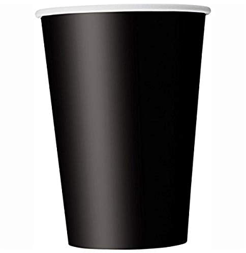 Papierbecher 266 ml Schwarz 14er-Pack