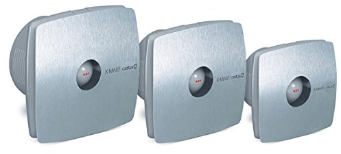 CATA 01050000 X-Mart 12 Ventilador con Sistema de Extracción Perimetral Luz Piloto de Funcionamiento y Protector TérmicoAncho 17 cm Potencia 20W Color Inox, 20 W, 40 Decibelios, Plástico