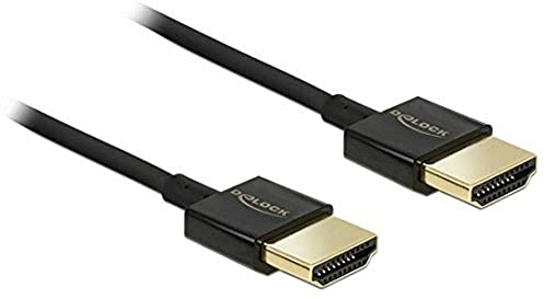 DeLock Kabel HDMI A Stecker HDMI A Stecker High Speed with Ethernet 3D 4K 2,0 m Premium Slim