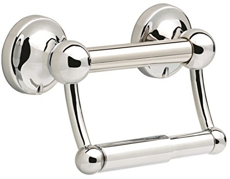 Delta Traditional (1-Pack) Toilet Paper Holder w/Assist Bar ADA Compliant Polished Chrome Bathroom Safety Handle | Wall Mount 300 lb Capacity Balance Bar, Handicap Grip DF704PC