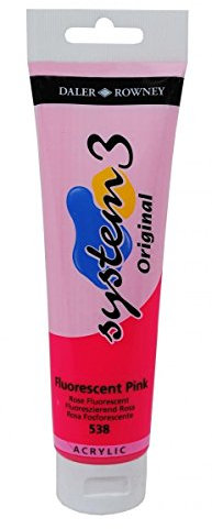 Daler Rowney System 3 Peinture acrylique originale tube de 150 ml - Rose fluo