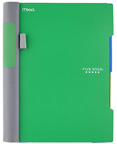 Five Star 3 Subject notebook, 150 count 1 Confezione Green