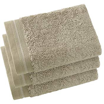 De Witte Lietaer Contessa Luxe Handtuch aus Baumwolle, 3er-Set, taupe, 40 x 60 cm