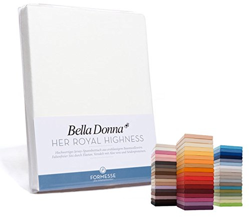 Spannbettlaken Bella Donna Jersey für Matratzen und Wasserbett 90-100 x 190-220 cm in Hellgrau