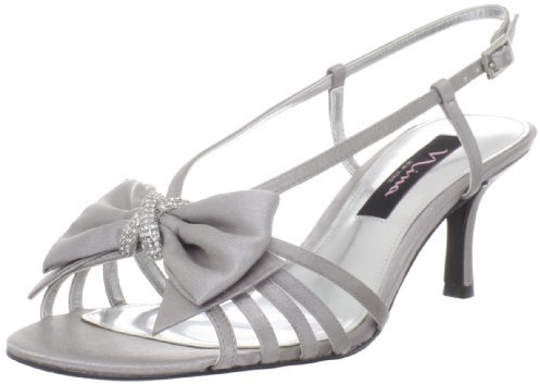NINA Damen Georgia Slide Sandale, silber, 40 EU