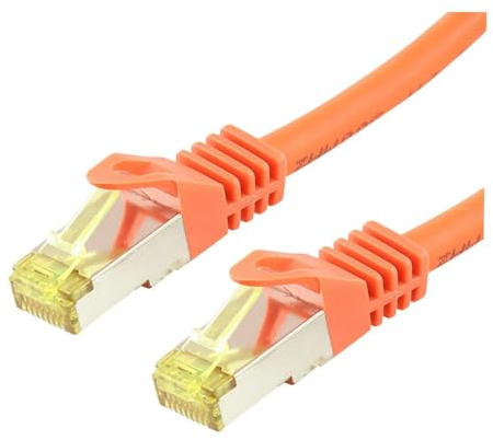 Logon SSTP Cat6a 0.5m Orange Network Cable (0.5m, RJ-45, RJ-45, Orange)