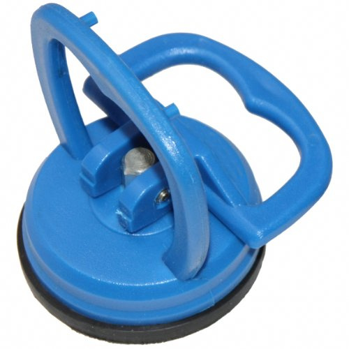 Alkan Mini Glassauger 55 mm blau Gummisauger Einhand-Saugheber | Blauer Mini-Einhand-Saugheber für Glas, iMac-Frontscheiben und glatte Flächen, handlicher Gummisauger