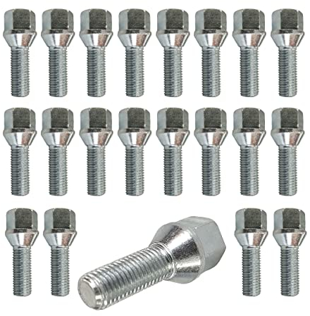 20 Radschrauben Radbolzen Kegelbund 60° M14 x 1,5 28mm kompatibel mit Mercedes Benz verchromt