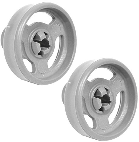 Genuine Lower Basket Wheels & Axles For Indesit IDL40 Dishwasher (Pack of 2)