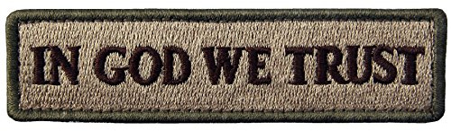 Embtao in God We Trust brodée tactique Moral Fermeture Velcro Patch ¡ Darkgoldenrod