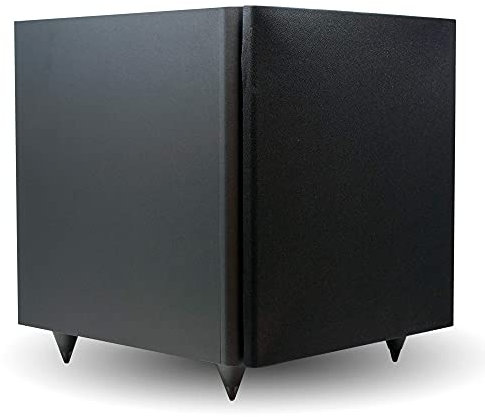 Legrand - OnQ 10 Inch Amplified Subwoofer, 5000 Series, Floor Standing Speaker with 50Hz to 200Hz, Volume Control, Power Switch, Choice of Line Inputs or Outputs, Black, 1 Count, HT5104