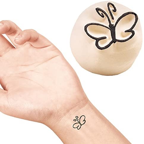 LaDot Temporäre Tattoos – Schmetterling und viele weitere Designs | Sicher einfach anzubringen und ein Spaß für Kinder und Erwachsene
