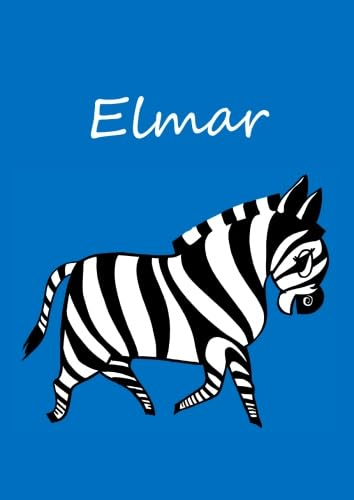 Elmar: individualisiertes Malbuch / Notizbuch / Tagebuch - Zebra - A4 - blanko