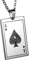 Oidea Ace of Spades Necklace for Men: Stainless Steel Good Luck Poker Card Pendant, Hip Hop Rock Jewelry Gift for Men Women, 22 Inch Chain