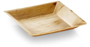 25 platos cuadrados de palmera Cuadra – 18 x 18 cm