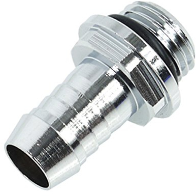 Alphacool 17092 HF 10mm (3/8) Schlauchanschluss G1/4 mit O-Ring Fatboy - Chrome Wasserkühlung Anschlüsse