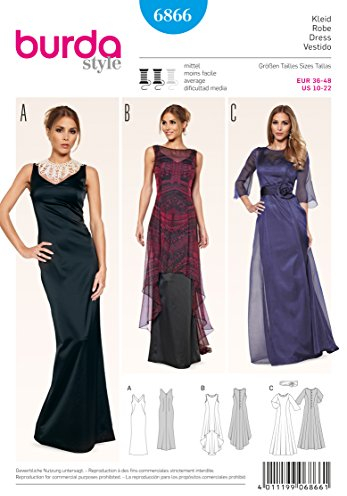 burda Schnittmuster Kleid 6866
