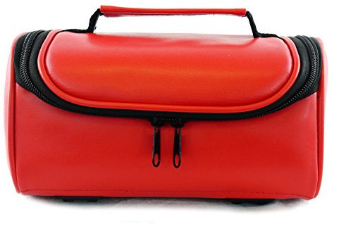 TGC ® Camera Case for Nikon Coolpix L120 with Carry Handle (Red Faux Leather)
