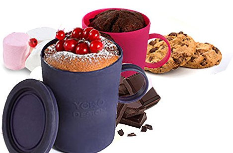 Yoko Design - Moule à Mug Cake X 2 Fuchsia/Prune