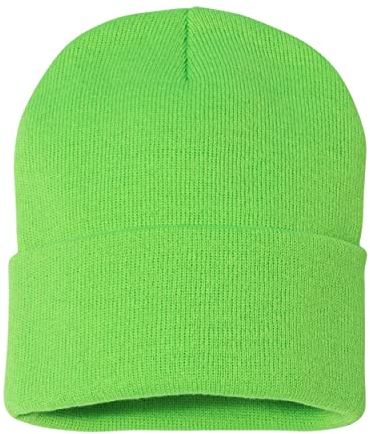 Decky Neon Acryl Beanies, Grün, Einheitsgröße