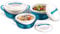 Pinnacle-Lot de 3 grandes assiettes à soupe et saladier avec couvercle Set (Sarcelle)