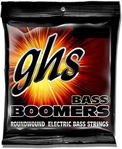 GHS Strings - Medium Scale - 4-String Electric Bass Boomer Strings - 3140 SET - Medium Light, 45-100