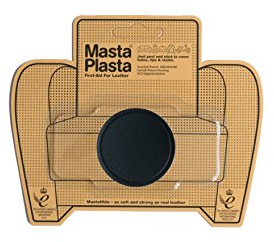 MastaPlasta Selbstklebende Premium Leder Reparatur Rund Patch - Schwarz Kreis 5cm x 5cm. Sofortige Polsterung Qualität Patch für Sofas, Autositze, Jacken, DIY
