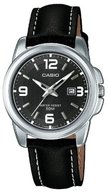 Casio Damen-Armbanduhr XS Analog Quarz Leder LTP-1314L-8AVEF