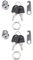 com-four® 2X Serrures de boîte aux Lettres - Serrure Boite aux Lettres - Serrure de Meuble avec clé, 16 mm - Serrure (02 pièces - 16 mm V1)