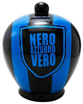 VIRCA 93666 – Spardose Terracotta Fußball wahr, schwarz/hellblau