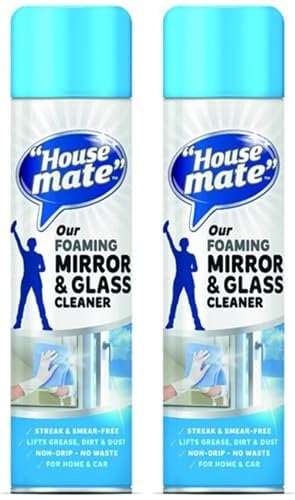 House Mate Foaming Mirror & Glass Cleaner 400ml 2 pack