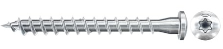 Fischer - Holzschrauben verzinkt weiß - 200 Schrauben VBA Power-Fast für Metallverbinder TX20 Ø5x50