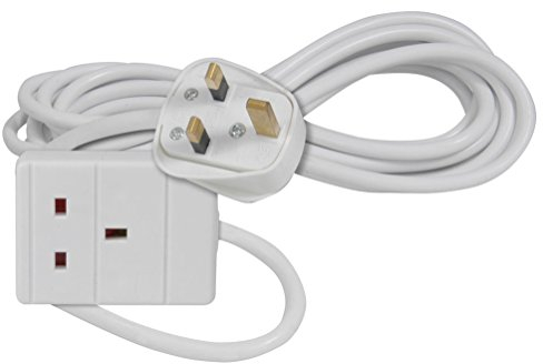 Mercury | 1 Gang 13A UK Mains Powered Extension Lead | 3 Metre White