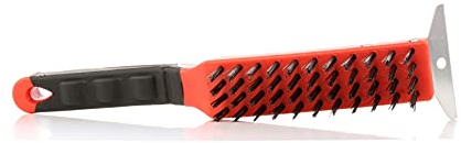 WIRE BRUSH 4x11 ROWS L290MM W. SCRAPER