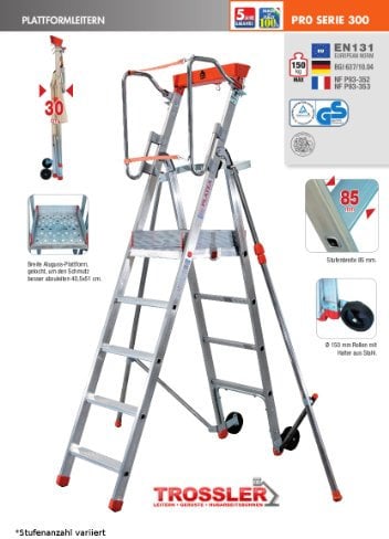 Escabeau PIRL - Plateforme individuelle roulante aluminium légère