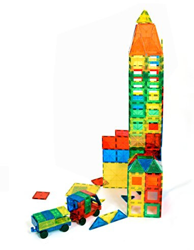 IMags Magnetic Panel Construction Building Set 100 Piece Set- Includes dome and Arches by Playlearn (NEW 2017) …