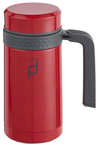 DrinkPod HBG450R Mug isotherme, Acier Inoxydable, Red, 18,5 x 11 x 11 cm