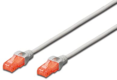 Digitus LAN Cable Cat 6 – 20 m – U/UTP Unshielded – 1 Gbit/s – 250 MHz – PoE++ – AWG 27/7 – LSZH – RJ45 Network Cable – Patch Cable – Compatible with Cat6A and Cat5e – Grey