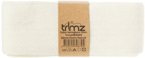 trimit 50 mm fischgrätband X 5 M – Natur, Cream