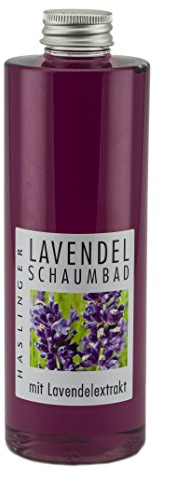 Lashuma Schaumbad Lavendel mit Lavendelextrakt, Hautpflege Bad 400 ml, Badeschaum zum Entspannen, Wellness Badezusatz